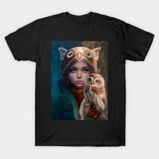 Adventure girl and owl T-Shirt